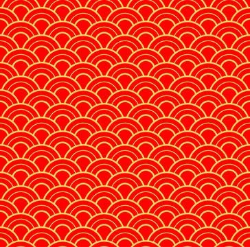 Chinese New Year Seamless Pattern Stock Illustration