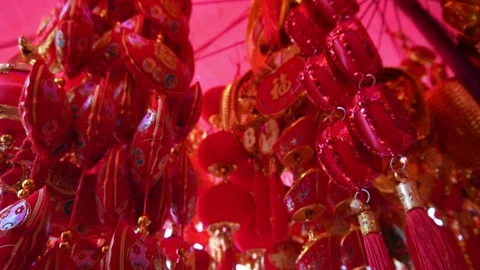Chinese New Year shop Vídeo Stock 228024377