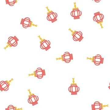 Chinese new year vector seamless pattern Illustrazione stock