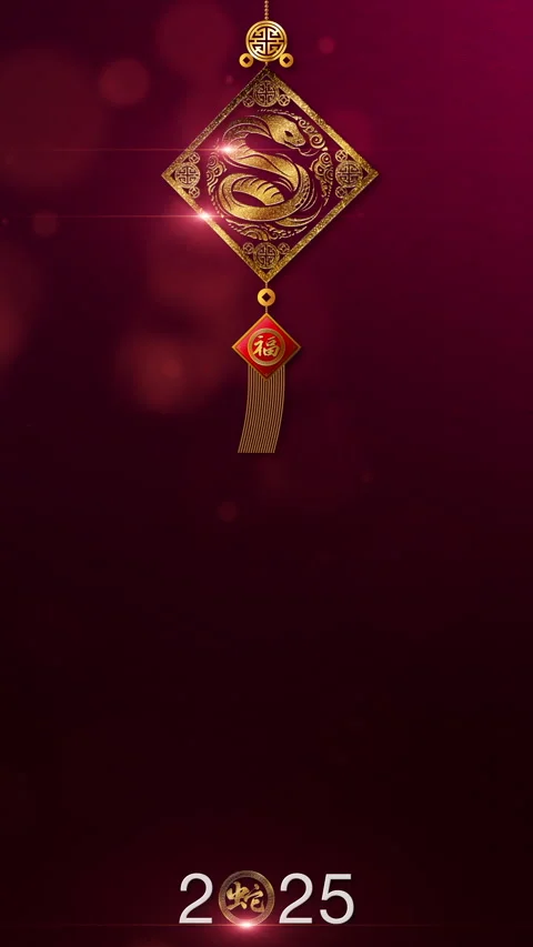 Chinese New Year Vertical Background Decoration Stock Footage 291398935