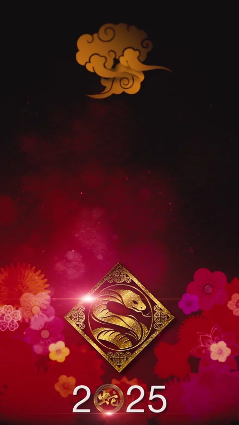 Chinese New Year Vertical Background Decoration Stock Footage 291413358