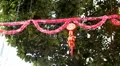 Chinese New Year's Eve in Singapore, Shop Selling Red Decorations, Red Lanterns HD Footage