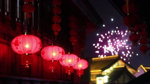 Chinese New Year.Spring Festival. Stock Footage