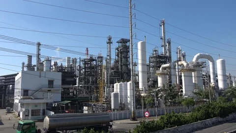 Chinese oil refinery Stock Footage 83105828