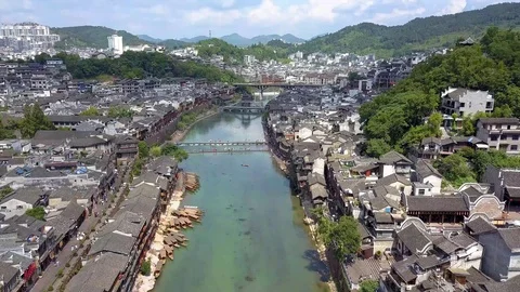 Chinese old bridge Stock Footage 98403227