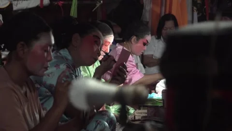 Chinese opera performers Stock Footage 261963716