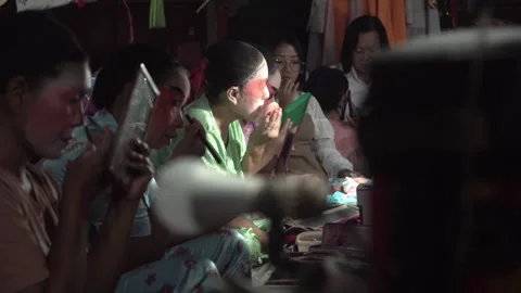 Chinese opera performers Stock Footage 261964095