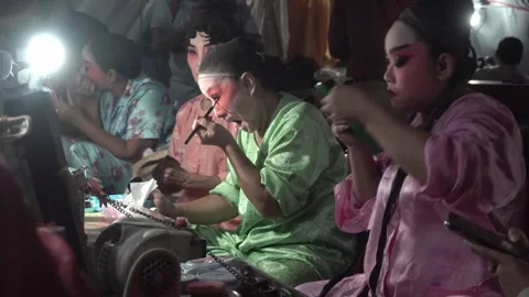 Chinese opera performers Stock Footage 261964454