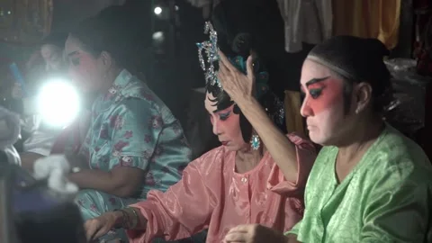 Chinese opera performers Stock Footage 261967642