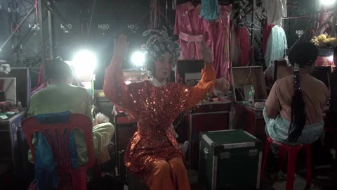 Chinese opera performers Stock Footage 261971166