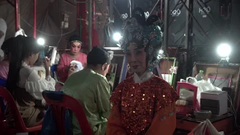 Chinese opera performers Stock Footage 261971388