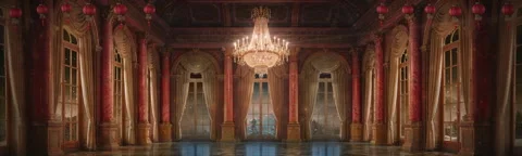 Chinese Palace Interior Background Video stock 335227604