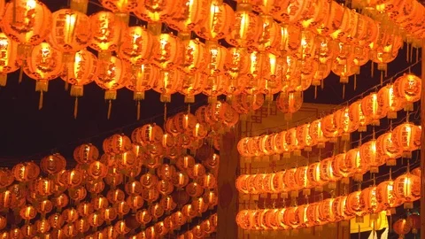 Chinese paper lanterns. Video stock 110820175