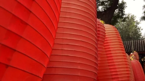 Chinese Paper Lanterns Stockbeeldmateriaal 112089606