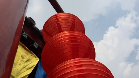 Chinese Paper Lanterns Stockbeeldmateriaal 112089615