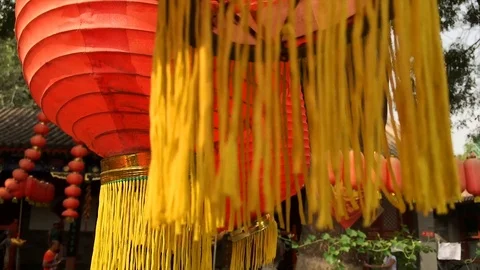 Chinese Paper Lanterns Stockbeeldmateriaal 112089797