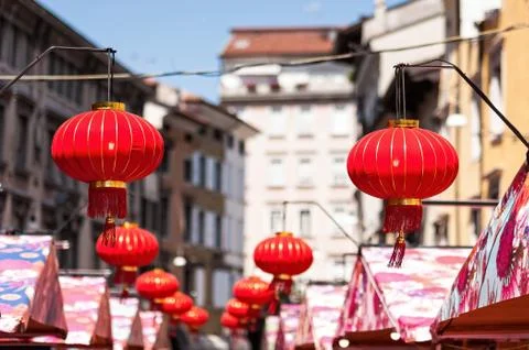 Chinese Paper Lanters Stock Photos