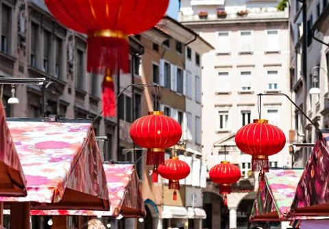Chinese Paper Lanters Stock Photos