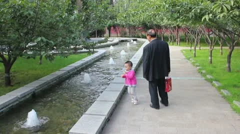 Chinese park Stock Footage 10579372