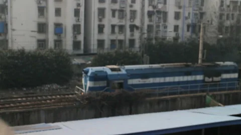Chinese Passenger Train. HD Stock Footage 49096994