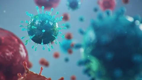 Chinese pathogen called Coronavirus or Covid-19, as a type of flu. Outbreak of Stock Illustration