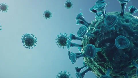 Chinese pathogen called Coronavirus or Covid-19, as a type of flu. Outbreak of Stock Illustration