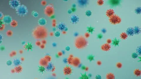Chinese pathogen called Coronavirus or Covid-19, as a type of flu. Outbreak of Stock Illustration