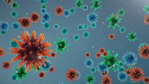 Chinese pathogen called Coronavirus or Covid-19, as a type of flu. Outbreak of Stock Illustration