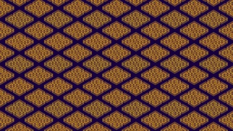 Chinese pattern abstract line 3D virtual isometric lighting moving, Vintage Stock Footage 108965994