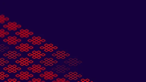 Chinese pattern abstract line 3D virtual isometric lighting moving, Vintage Stock Footage 109037274