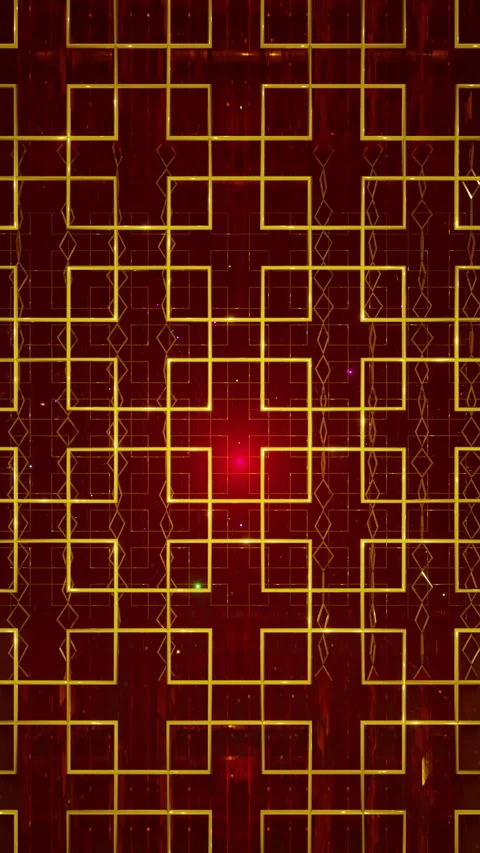 Chinese Pattern Neon Lights 01 4K Stock Footage 322575481