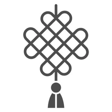 Chinese pattern solid icon, chinese mid autumn festival concept, celtic weave Stock Illustration