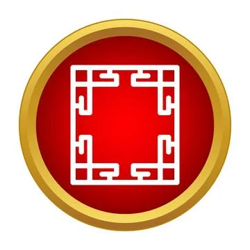 Chinese pattern with traditional oriental decorative frame icon Stock Illustration