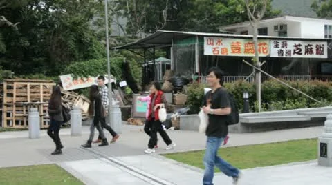 Chinese People walking Stock Footage 10922894