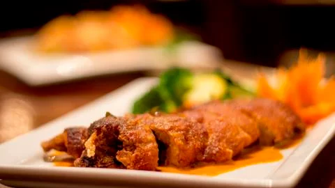 Chinese plated dinner Stock Photos