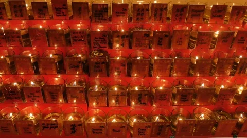 Chinese Prayer Candles Stock Footage 122441871