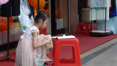 Chinese primary school students 스톡 동영상 76038441