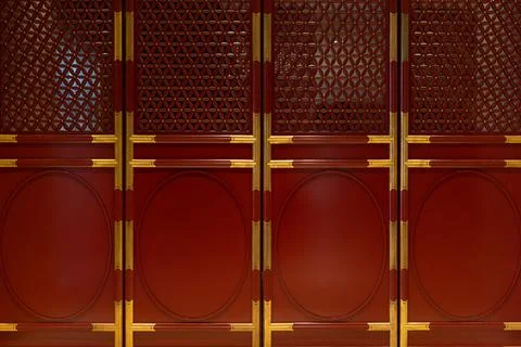 Chinese red door Foto stock