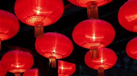 Chinese red lantern Stock Footage 28596183