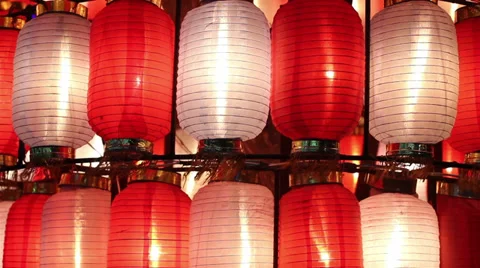 Chinese red lantern Stock Footage 28630816