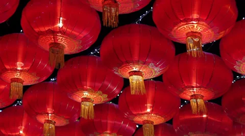 Chinese red lantern Stock Footage 28652721