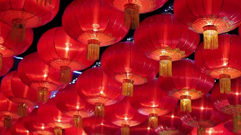 Chinese red lantern Stock Footage 28705973