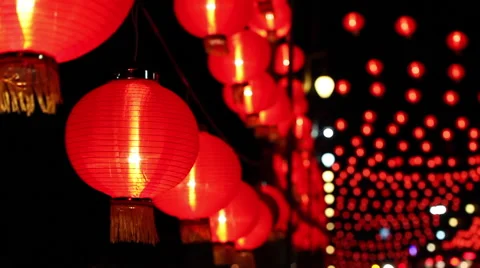 Chinese red lantern Stock Footage 54682689