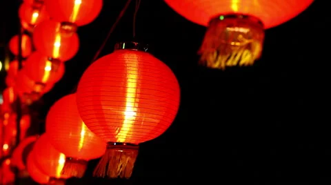 Chinese red lantern Stock Footage 54682915