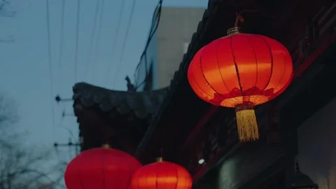 Chinese Red Lantern Video stock 234984079