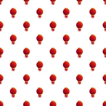 Chinese red lantern repeating pattern background Stock Illustration