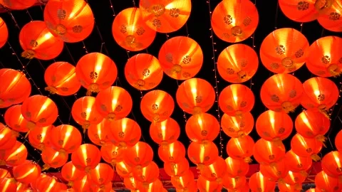 Chinese Red lanterns Stock Footage 172129225