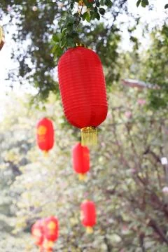 Chinese red lanterns Stock Photos