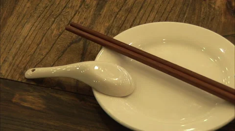 Chinese restaurant, tableware, China Stock Footage 54380537
