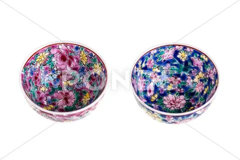 Chinese rice bowls Stock Photos
